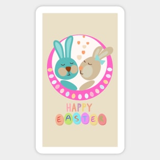 Happy Easter Love bunnies Sticker